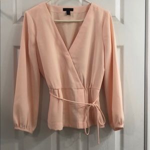 Blush long sleeve blouse